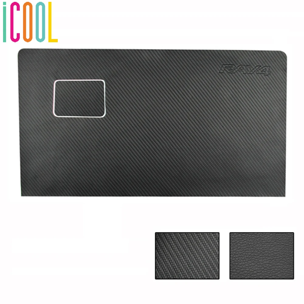 

Carbon Fiber Style Co-pilot Storage Box Decoration Cover Glove Box Sticker for Toyota RAV4 XA50 2019 2020 Interior Accessories