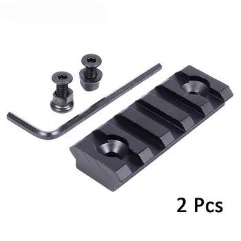 

2PCS 21mm Tactical Rifle Rail 5 Slot Scope Mount 54mm Weaver Picatinny Rail Rifles Base Screws Hunting Shooting Military Keymod
