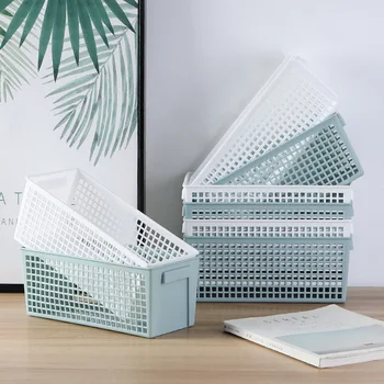 

Desktop Storage Basket Snack Hollow Rectangular Ins Sundries Box Plastic Storage Basket