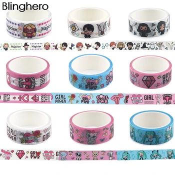 

BH1006 Blinghero 15mmX5m Famous Classcial Movie Character Girls Power Washi Tape Cartoon Masking Adhesive Tapes Stationery