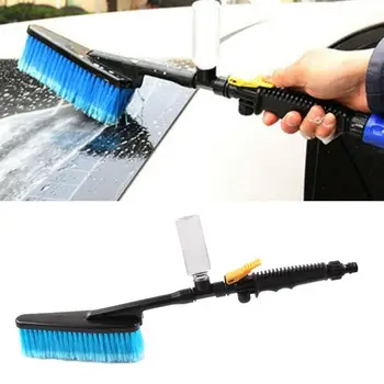 

Car Cleaning Brush Automobile Tire Hub Water Spray Cleaning Brush With Soft Hair And Long Handle Car Washing Care Accessories