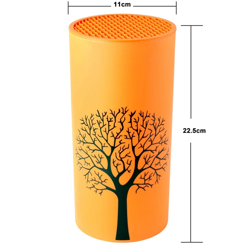Держатель для ножей Кухня держатель Блок Оранжевый Стенд кухонные Топы Трубная полка Многофункциональный бар Открытый ножик для барбекю наборы
