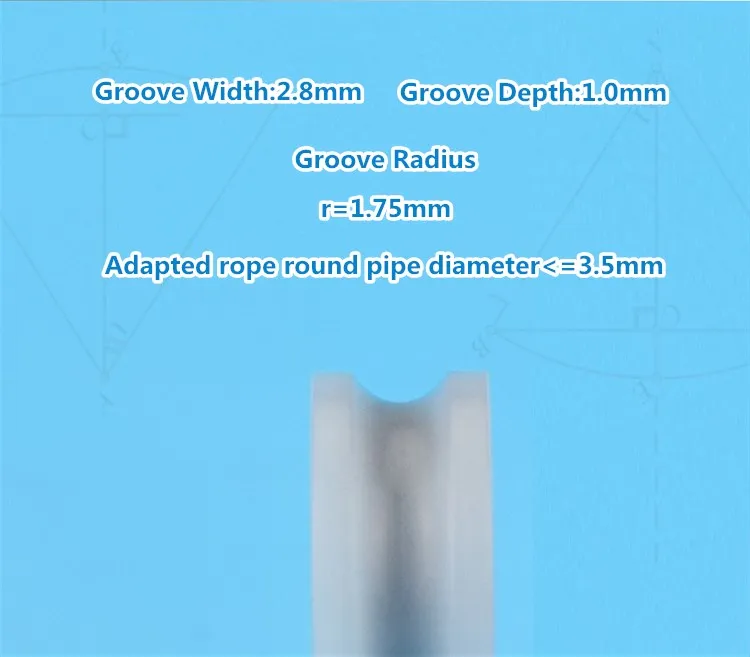 5 шт. 4x15x6 мм delrin POM U образный роликовый подшипник колеса шкив r1.75 V направляющая