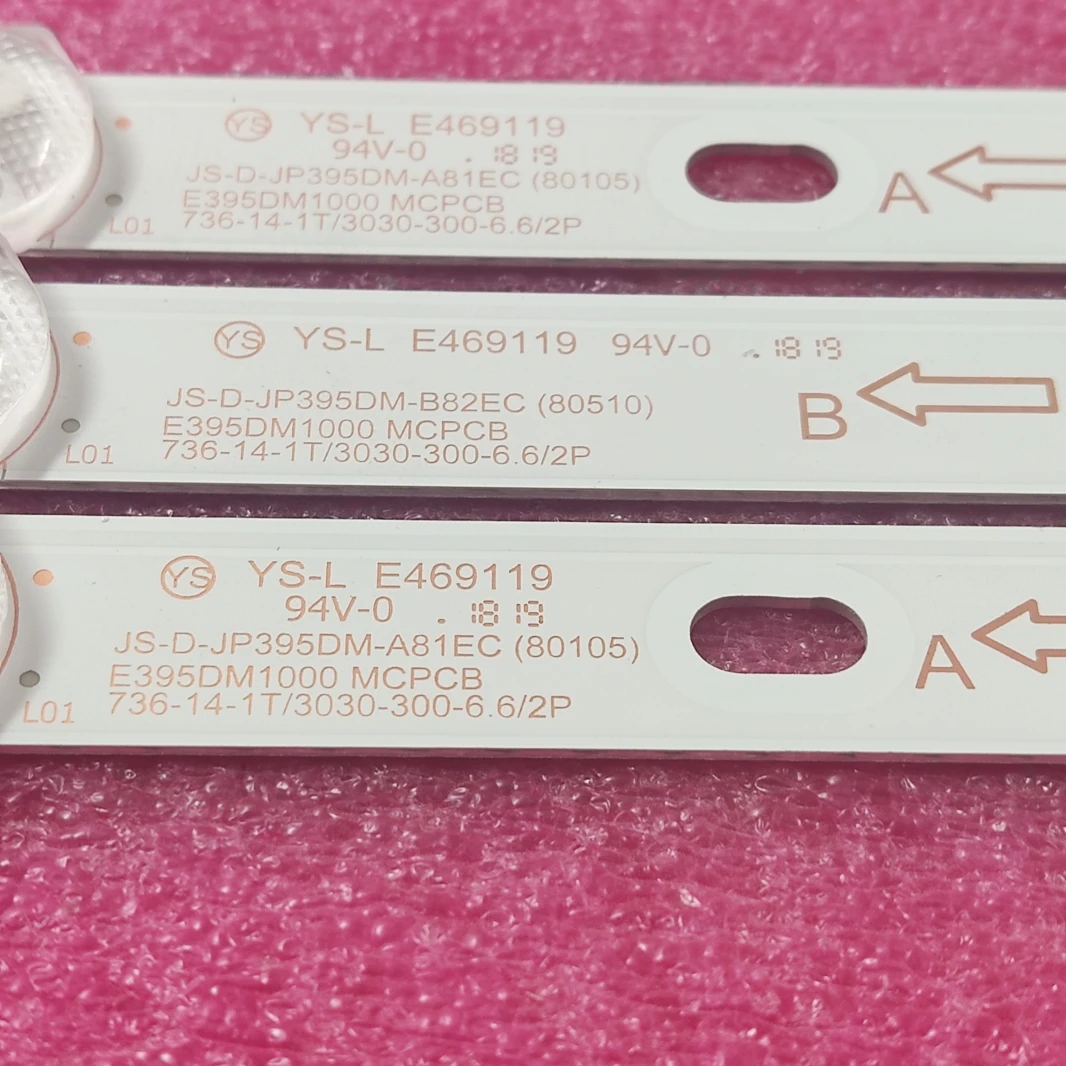 LED Backlight strip 8 lamp for NESONS 40KF520 JS-D-JP395DM-A81EC JS-D-JP395DM-B82EC E395DM1000 MCPCB D40-M30 40BF400 6V/LED led light led light bar