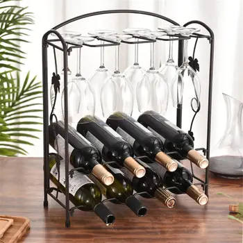 porte-bouteilles-en-metal-vintage-8-bouteilles-avec-support-pour-verres-vigne-