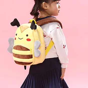 

Hot Selling Kids Plush Animal Cartoon Backpack Toddler Cute Schoolbag Mini Travel Bag for Girls Boys -B5