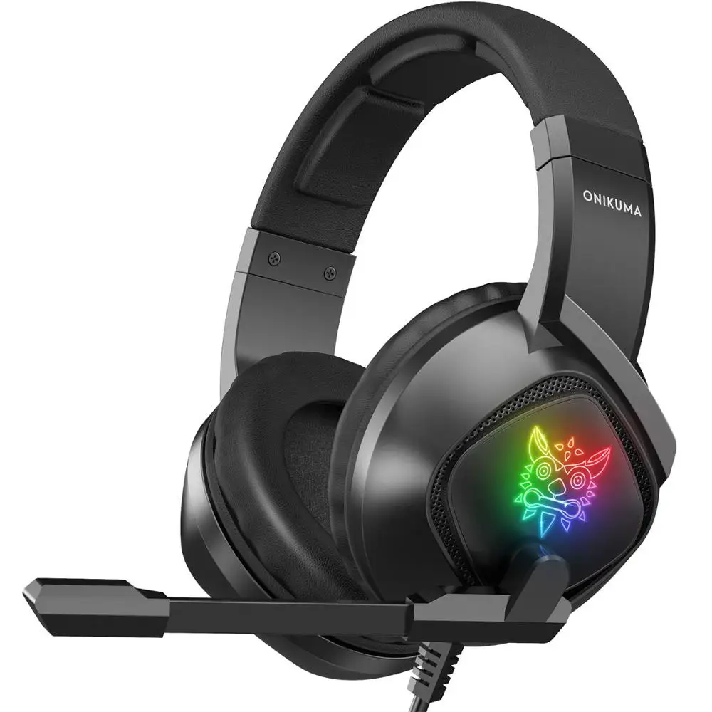 K19 игровая гарнитура наушники с басами и С микрофоном для PS4 Xbox One ноутбука