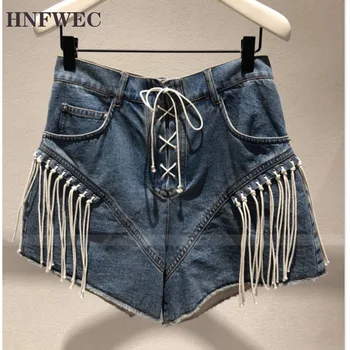 

Women Short Bandage High Waist Shorts Denim Vintage Sexy Jean Pant All Match High Waist Denim Short 2020 New Fashion Sexy P929
