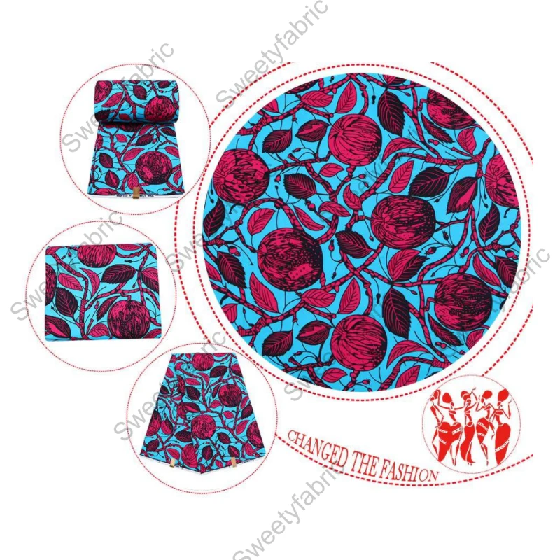 Wax Fabric 1 Полиэстер африканская вощеная ткань принты настоящий Nederland Pagne голландский высокого качества для DIY постельные принадлежности Анкара Текстиль - Цвет: Wax Fabric 1