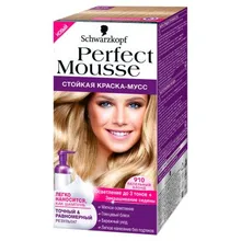 Краска-мусс для волос без аммиака Perfect mousse, 910 Пепельный блондин