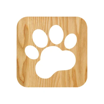 

Wood USB Night Light Paw Supply Household Bedroom Ornaments LED Bedside Lamp Cartoon Dog Bedroom, Kids Room