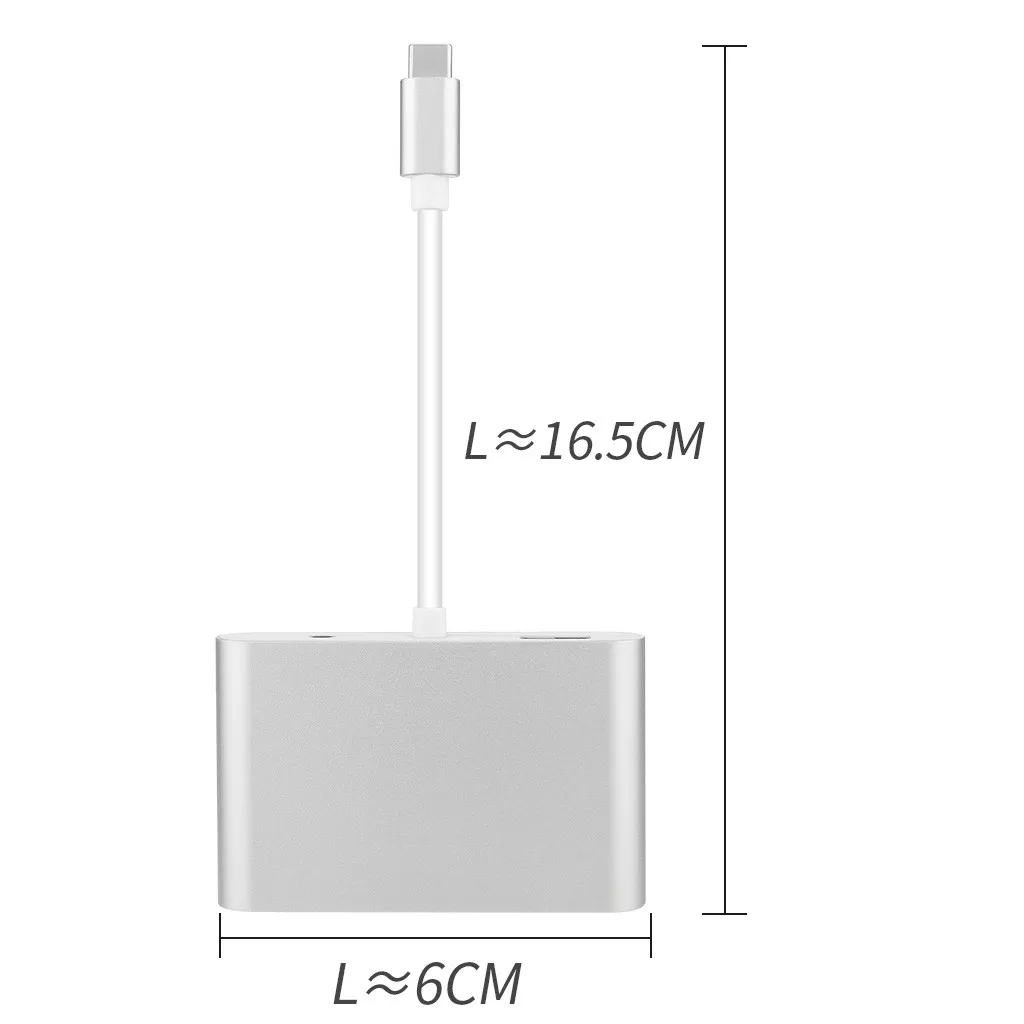 USB C к HDMI VGA USB 3,0 type C аудиоконцентратор адаптер 5 в 1 мульти порт конвертер