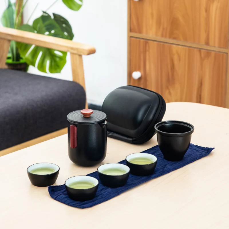 Керамический чайник TANGPIN gaiwan с 4 чашками чайные наборы портативный дорожный