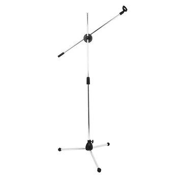 

Microphone Stand, Tripod Mic Stand Boom with Mic Clips, Height Adjustable, Light Weight