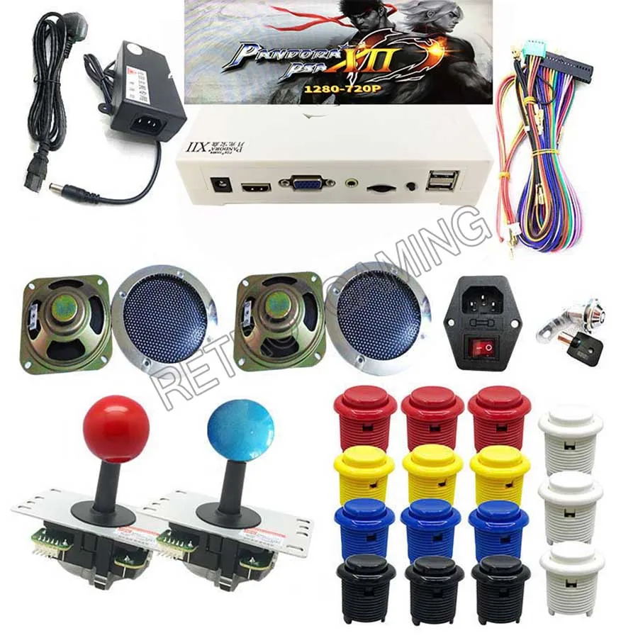 Новейший 3D Pandora XII 3188 в 1 доска для игры JAMMA Copy Sanwa Джойстик кнопочный аркадный Видео игровой автомат DIY набор для детей