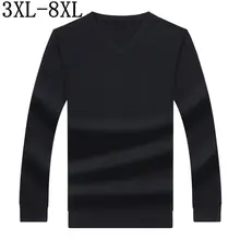 Размер 8XL 7XL 6XL шерстяной мужской свитер мужской s v-образный вырез трикотажные теплые свитера длинный рукав Свободные деловые мужские кашемировые пуловеры