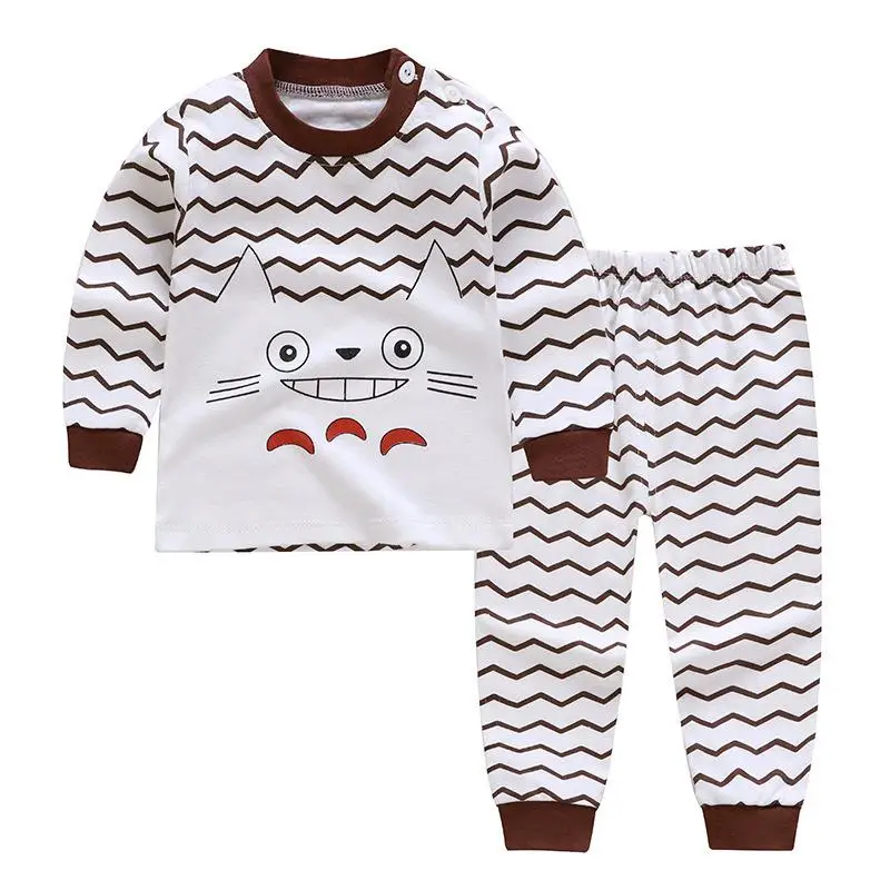 Хлопковая одежда для маленьких девочек, зимний комплект одежды для новорожденных мальчиков из 2 предметов, комплект детской одежды унисекс - Цвет: 8
