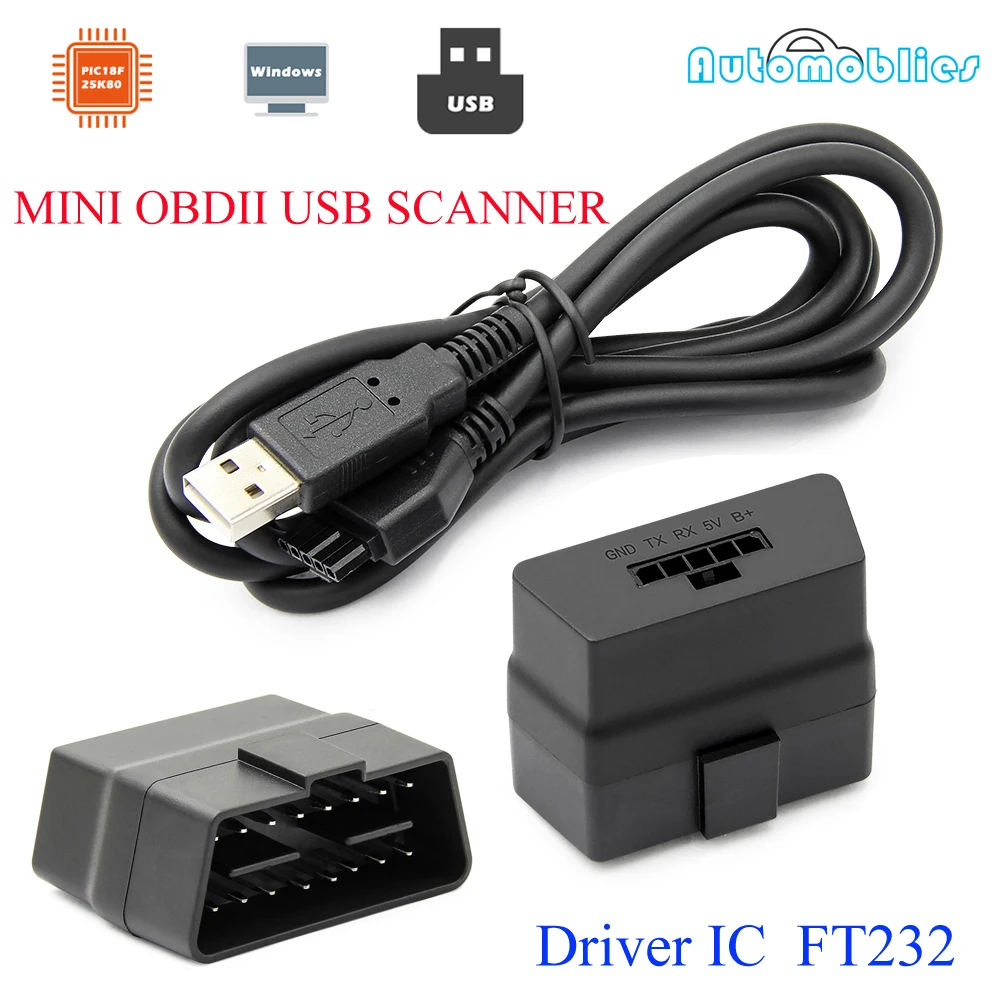 OBD2 II elm 327 V1.5 V1.1 USB 16 контактный OBD сканер elm327 odb2 автомобильный диагностический