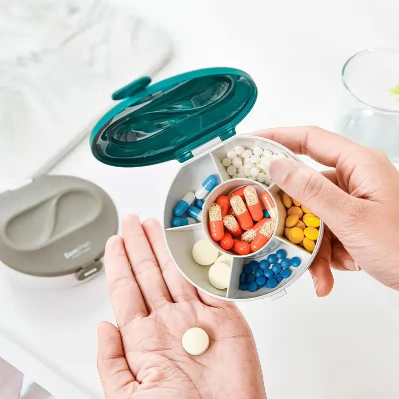 Portable Small Pill Box One Week Medicine Large-Capacity Dispensing Storage Mini Sealed Compartment | Дом и сад