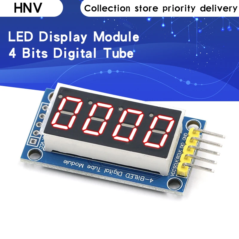 HNV 4-битная цифровая трубка светодиодный модуль дисплея четыре последовательных