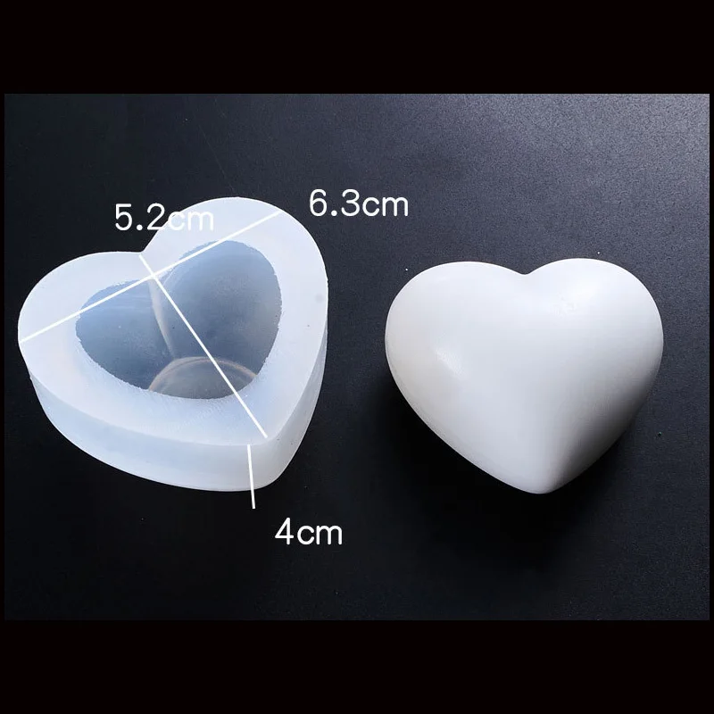 Popular1PC Lion Wolf Head Heart Rabbit Shape Silicone Cake Mold DIY Chocolate Baking Utensil Cake Decoration Plaster Mold - Цвет: heart