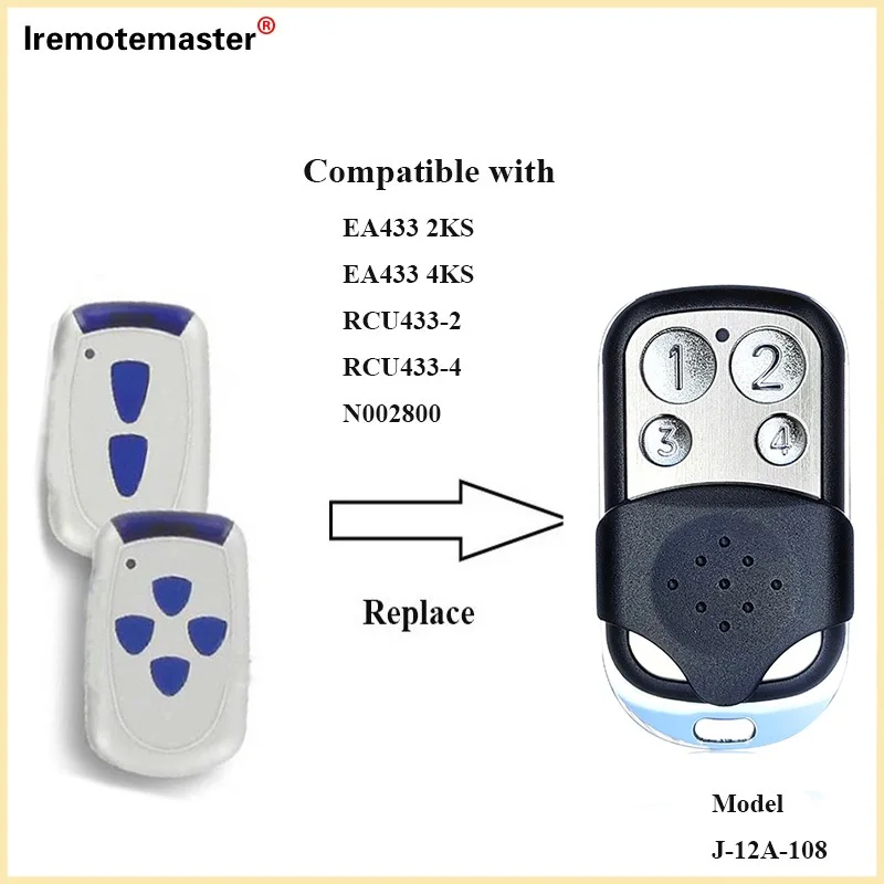 For Normstahl / Crawford Standard Steel EA433 2KS 4KS RCU N002800 Garage Door Remote Control 433.92MHz Rolling Code