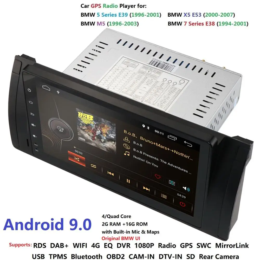 Top 9 inch 1024x600 HD Touch Screen 1 din Android 9.1 Car Multimedia Radio Stereo for BMW E39 E53 X5 Wifi 4G Bluetooth DVR RDS USB 4 Top 9 inch 1024x600 HD Touch Screen 1 din Android 9.1 Car Multimedia Radio Stereo for BMW E39 E53 X5 Wifi 4G Bluetooth DVR RDS USB 4
