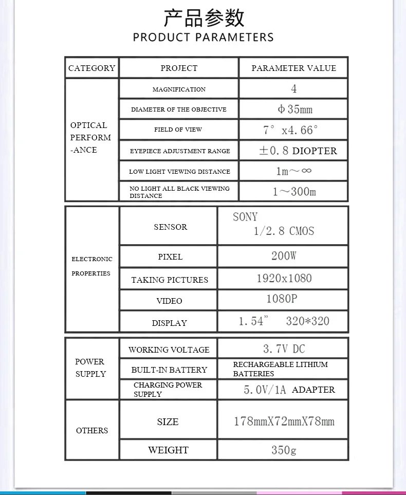 DA 4X35 цифровой ночного видения тепловизор инфракрасный NV0435 Многофункциональный Монокуляр камера область открытый Видео телескоп