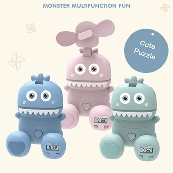 

New Creative Foldable Monster Watch Fan Handheld Bracket Fan Car Fan Fan Lazy Watch Fan Children for outdoor travel party gitf