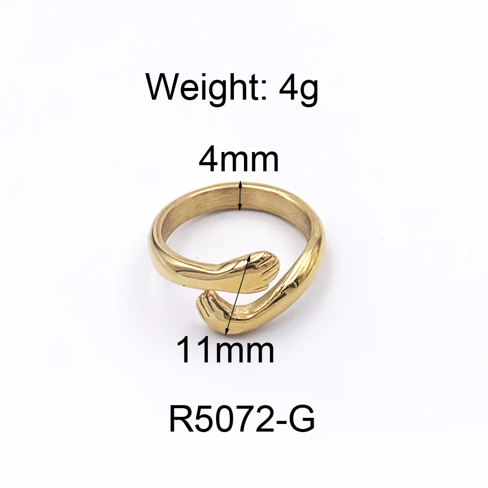 Fashion 18 k Creative Brand Multilayer Stainless Steel Rings for Women Charm Metal Golden Finger Charm Ring Jewelry Party Gift