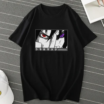 

Naruto T Shirt Streetwear Cool Tee Tops for Men Sasuke Sharingan Rinnegan Japanese Anime T-shirt Women Clothing Camiseta Hombre
