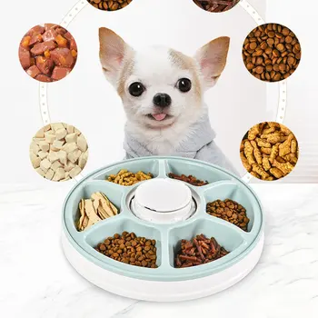 

Detachable Wet Dog Food Detachable Large Capacity Digital Timer Pet Portion Control Automatic Feeder Cats 6 Food Trays Upgrade