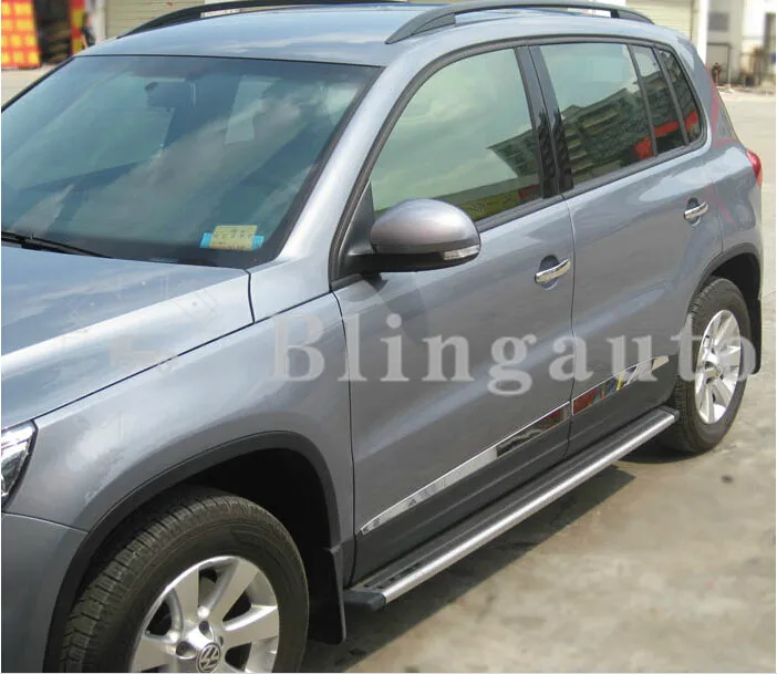 Подходит для VW. Volkswagen Tiguan 2007- 2 шт Левая Правая Беговая доска боковые шаги nerf бар Автомобильная педаль боковая лестница боковая панель