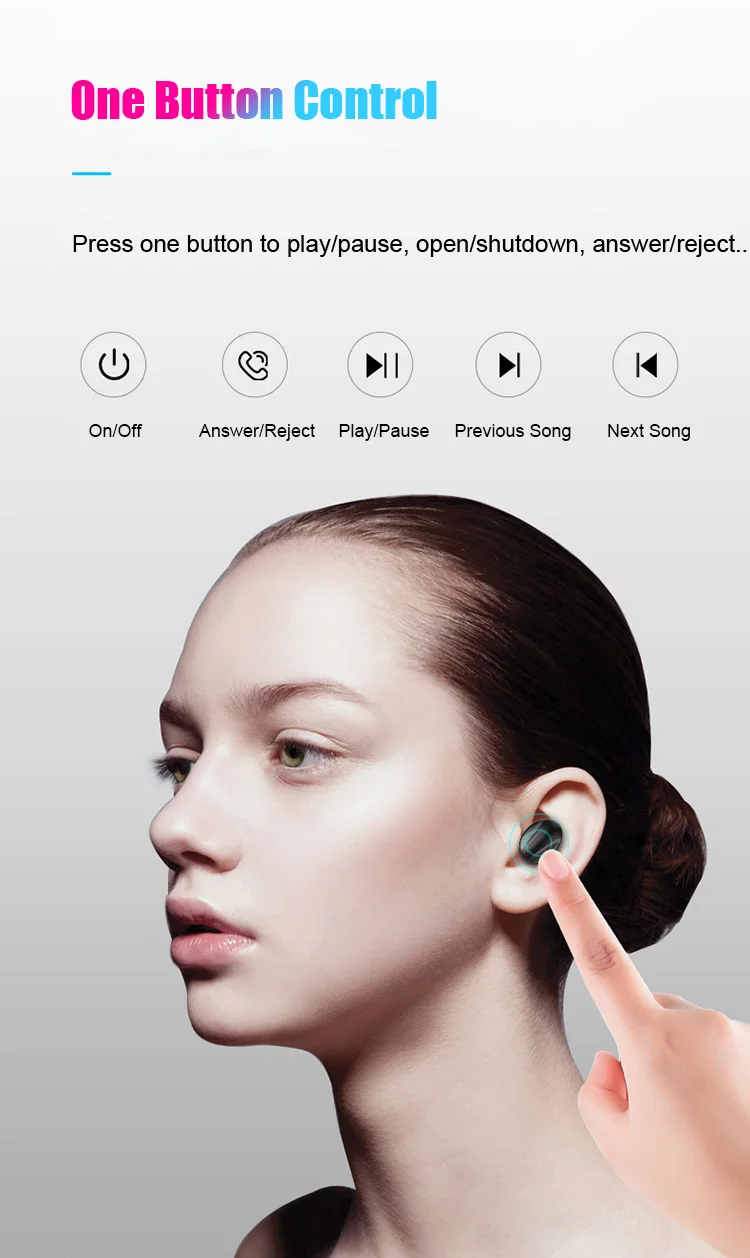 Bluetooth наушники настоящие беспроводные наушники 5,0 TWS наушники-вкладыши IPX5 Водонепроницаемая мини-гарнитура 3D стерео звук спортивный динамик