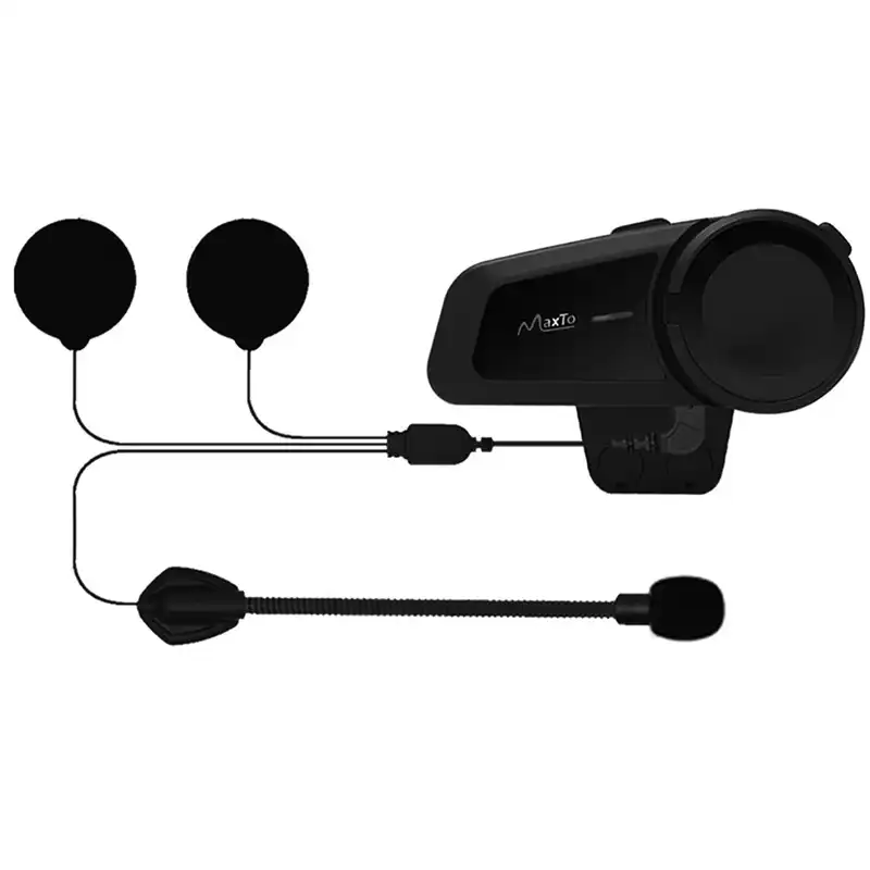 M3 VCOROS M3 Helmet Bluetooth Headset Intercom Motorbike Helmet Communication Systems for 6-Riders Pairing Range-1000meters with FM Radio Waterproof Hands Free