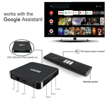 

Mecool KM1 ATV Google Certified Android 9.0 TVAmlogic S905X3 Smart Androidtv Prime Video 4K Dual Wifi 2T2R Set Top Box