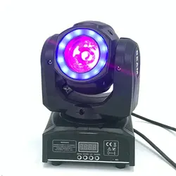 DJ освещение мини движущаяся головка светодиодный 60 Вт Луч светодиодный фонарь с 12 Светодиодный SMD5050 RGB супер яркий светодиодный DJ Точечный