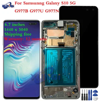 

100% New Original Dynamic AMOLED LCD Screen For Samsung-Galaxy S10 5G G977B G977U G977N LCD Display + Touch Digitizer Assembly