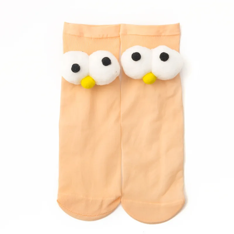 1 Pair of Socks With Big Eyes Thin, Breathable, Solid Color, Front and Back, Personality Cute Cartoon Straight Parent-Child Sock - Цвет: 10