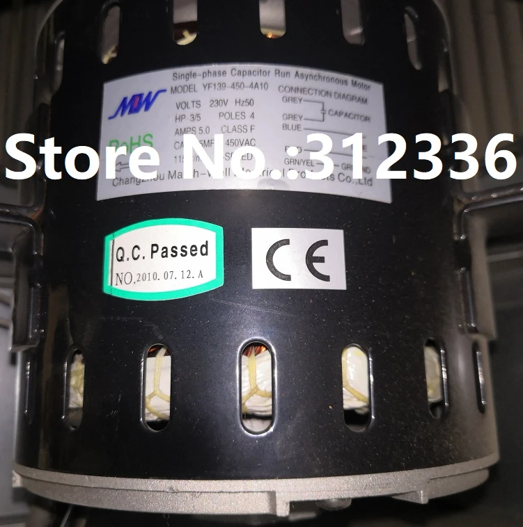 Condensador monofásico de 4 motor asíncrono de funcionamiento, YF139 450 4A10 MOW, 230V, 50Hz, envío rápido|Motor - AliExpress