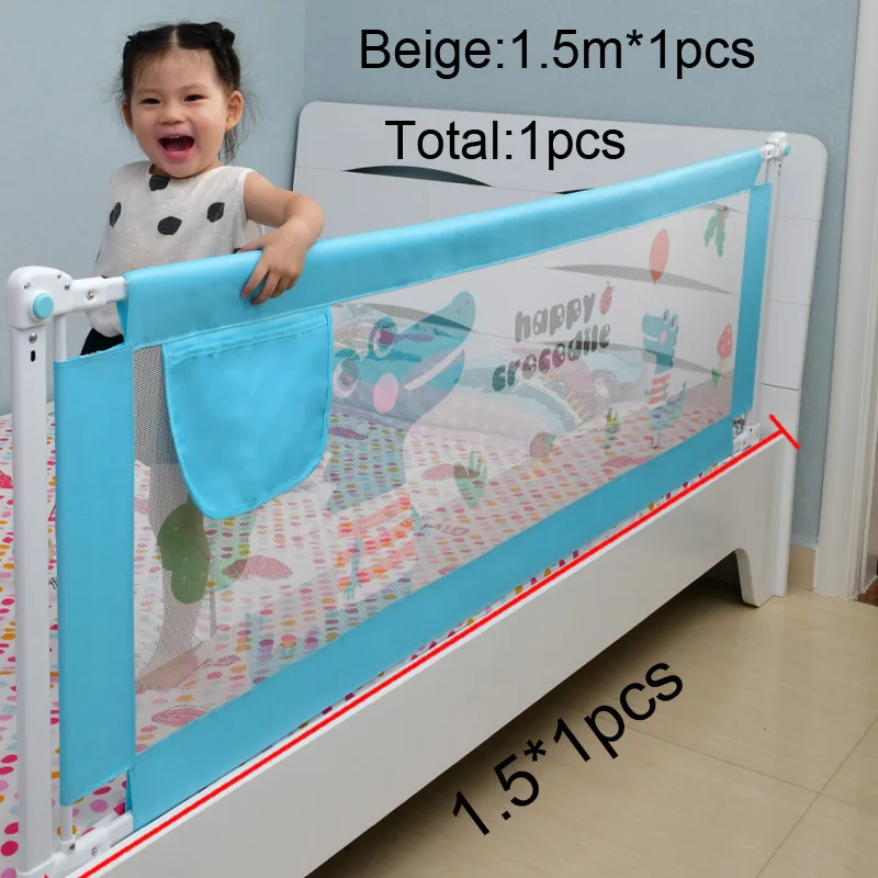 blue 1.5 m Ограждение для детской кроватки, защитные ворота, барьер для детской кроватки, ограждение для детей, безопасный детский манеж - Цвет: blue 1.5 m