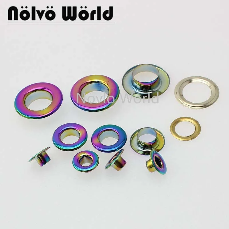 Good Deal Accessory Grommet-Bags Hardware Round-Eyelets Rainbow Metal-Fitting 20-100pcs 6-Size bYnDRwN5