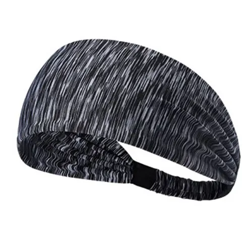 Striped Gray Дышащая повязка для волос, повязка для бега, высокое качество, фитнес, спорт, футбол, Sweatband повязка головная для йоги эластичные баскетбольные теннисные - Цвет: Striped Gray