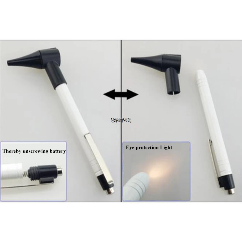 Поднимите лампа в форме уха на ушное зеркало увеличительное стекло ушной канал snoop лампа, желтый свет копать ушной инструмент ручка свет