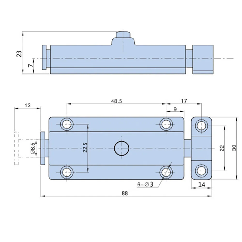 Home Door Window Zinc Alloy Security Slide Bolt door latch For Bathroom Toilet Spring Latch
