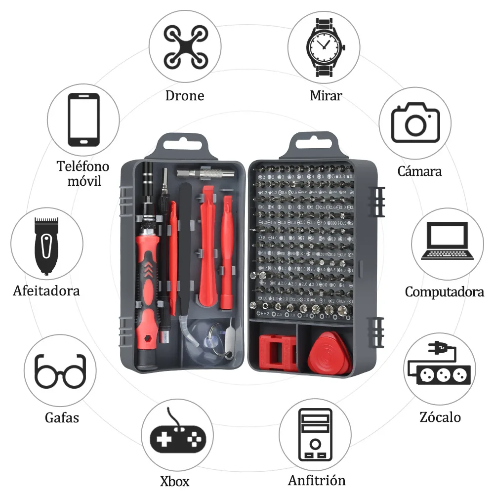 

117 in 1 Hand Multi Screwdriver Set with 98 Precision Bit Tool Screwdrivers for Computer PC Mobile Phone Repair Tools