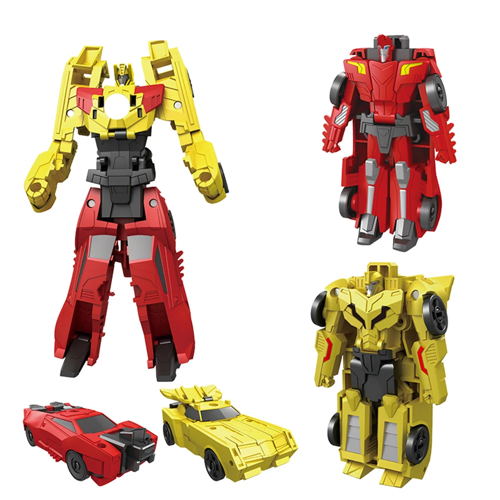 2 PSC/SET Cool Car Robot Transformation and 2 in 1 Warrior Conbination Laser Warplane And Patrol Figther Toy Boy Gift