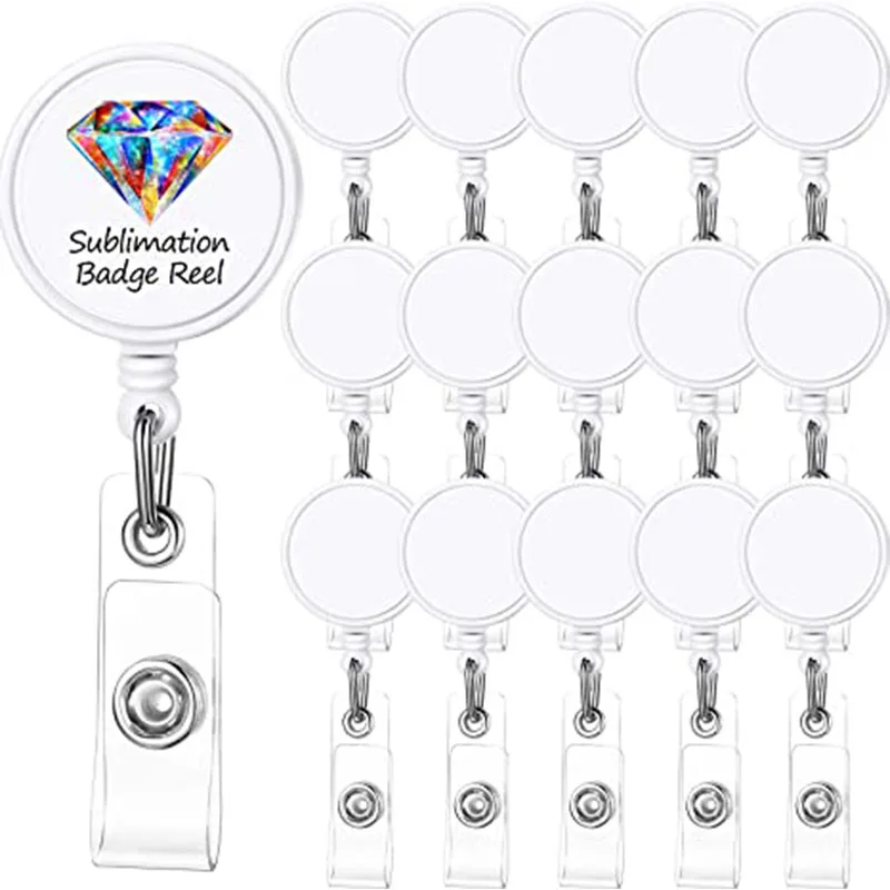 Sublimation Badge Reel Blank Id Card Holder Hanging Nurse Badge Tag