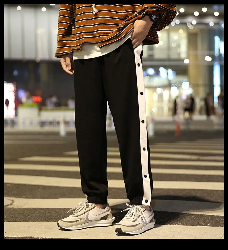 Black for Fog Street Pants Women  Cargo Pants Hip Hop Slim Fit Ribboned Waistband Track Pants