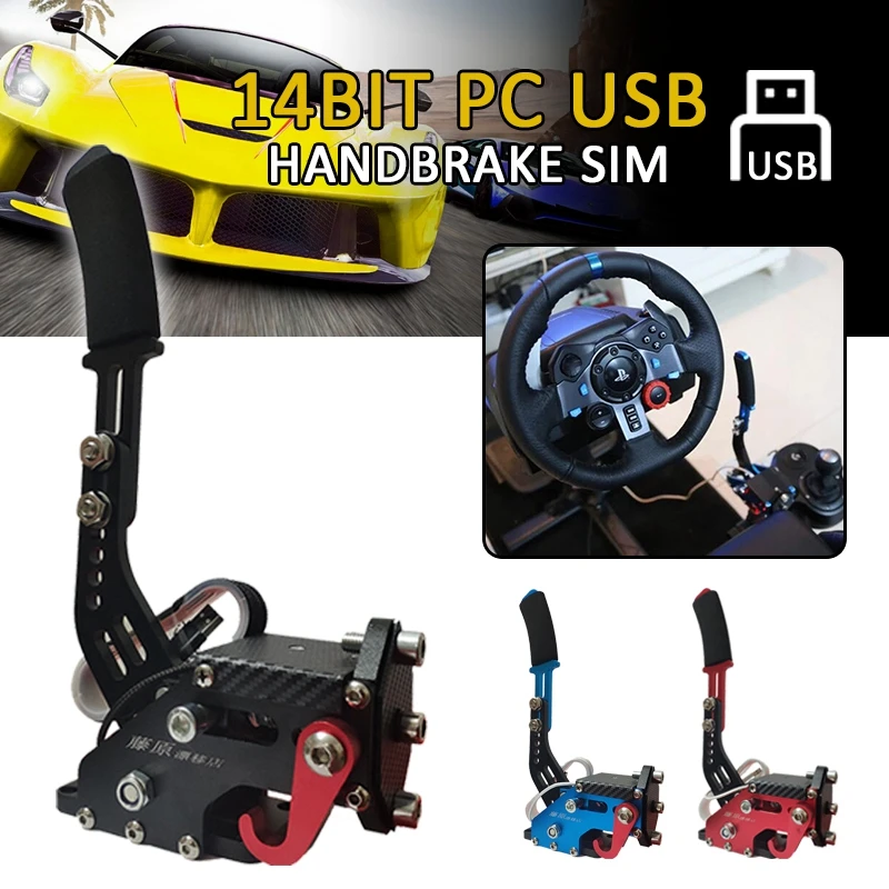 Hochpräzise und Hochlineare Linearhandbremse mit Sockelklemme Blau USB Handbremse mit Feste Basis für PC Rennspiele Geeignet für Logitech G27 / 29 / T300 FANATEC Hochpräzise und Hochlineare Linearhandbremse mit Sockelklemme Blau USB Handbremse mit Feste Basis für PC Rennspiele Geeignet für Logitech G27 / 29 / T300 FANATEC